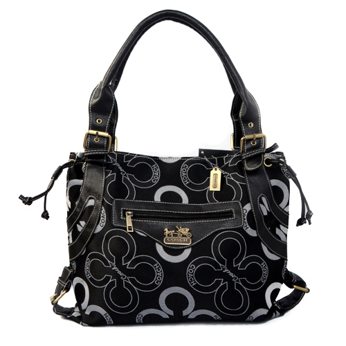 Coach Waverly Big C Large Black Totes EJE | Coach Outlet Canada